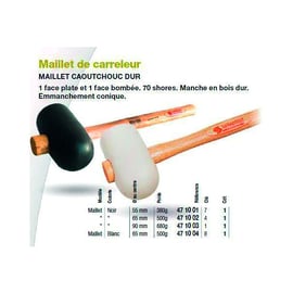 Maillet de carreleur - 65 mm