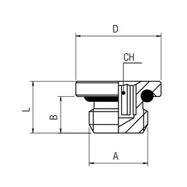 Bouchon à 6 pans creux mâle avec joint NBR 3015