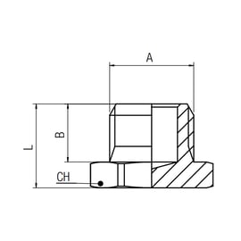 Bouchon à 6 pans mâle cylindrique 3020
