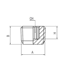 Bouchon à 6 pans creux conique 3025