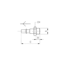 Embout mâle pour coupleur pneumatique 241