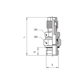 Raccord à compression orientable droit mâle cylindrique 1015