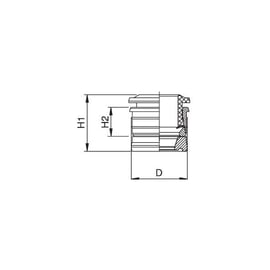 Cartouche 55800N - 6 mm - laiton nickelé - droit