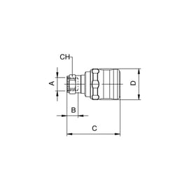 Coupleur pneumatique femelle ISO B 622