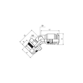 Raccord instantané équerre à 45° orientable mâle 55170