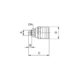 Coupleur pneumatique mâle 621
