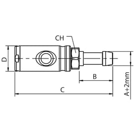 Coupleur de sécurité pour tuyau ISO B 0B125