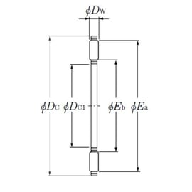 Cage à aiguilles axiales serie AXK/NTN