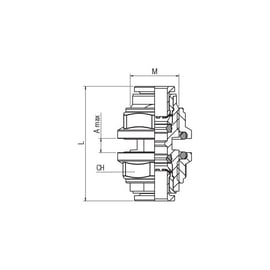 Raccord instantané traversée de cloison 56050