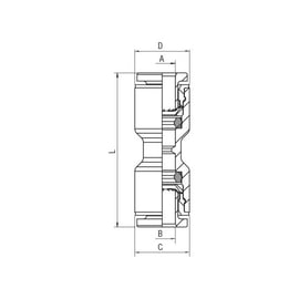 Raccord instantané union double 56040