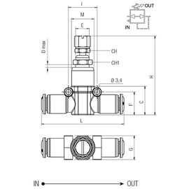 Régulateur de pression en ligne 55970