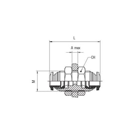 Raccord instantané traversée de cloison 57050