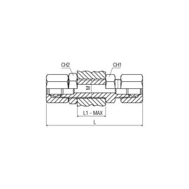 Raccord à compression traversée de cloison 13465