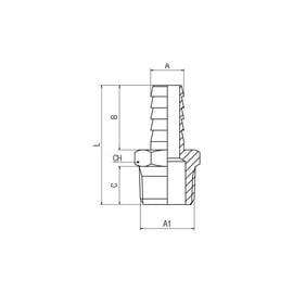 Douille annelée conique série 62340