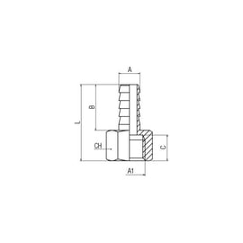 Raccord à compression douille annelée femelle 3050