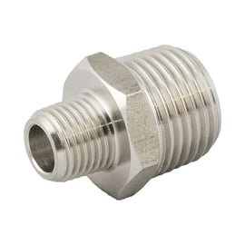 Mamelon double inégal série 62020 - G1/4" - G1/2" - acier inoxydable 316L - 62020 1/4-1/2