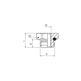 Raccord à compression réduction cylindrique avec joint torique NBR 2092