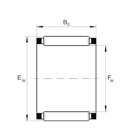 Cage à aiguilles Série K-A - Diamètre intérieur : 16 mm - Diamètre extérieur : 20 mm - Largeur : 10 mm