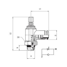 Régulateur de débit à l'admission 55915 6-1/4