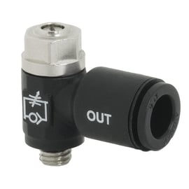 Régleur de débit à l'échappement 56900 - laiton nickelé - M5 - 6 mm