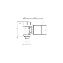 Régleur de débit à l'échappement 56900 - laiton nickelé - M5 - 6 mm