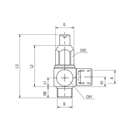 Régulateur de débit à l'échappement série 66070 - G1/8" - FKM - 10bars - -10 à 120°C - 66070 1/8