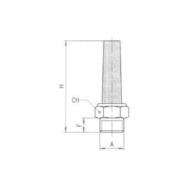 Silencieux d'échappement 7040 - laiton - 1/2