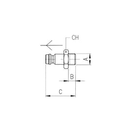 Embout mâle pour coupleur pneumatique 211