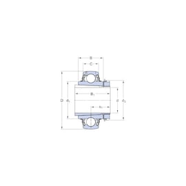 Roulement palier alésage conique YSA 2FK - Diamètre intérieur : 50 mm - Diamètre extérieur : 90 mm
