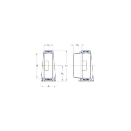 Corps de palier auto-aligneur à semelle SYK