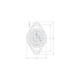Palier complet à billes applique ovale composite FYTBK