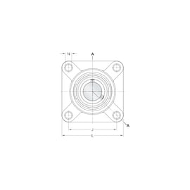 Palier complet à billes applique carré composite FYK TF