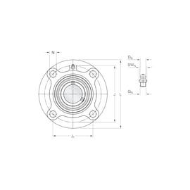 Palier complet à billes applique ronde FYC TF