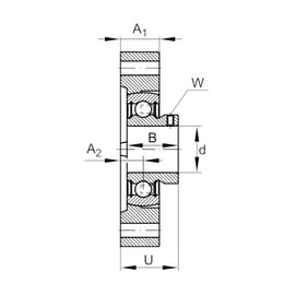 Palier complet auto-aligneur applique série FLCTEY