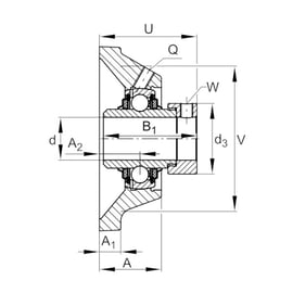 Palier complet auto-aligneur applique TCJ XL - 137 mm