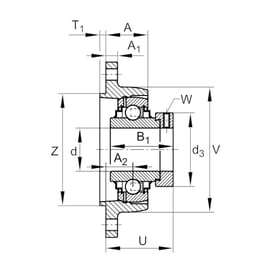 Palier complet auto-aligneur applique RCJTZ