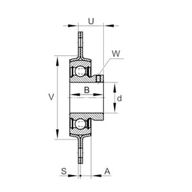 Palier complet auto-aligneur applique RATY XL - 20 mm