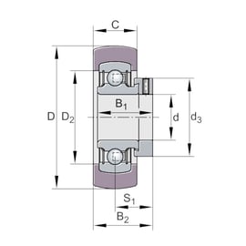 Roulement pour palier auto-aligneur RABRB-FA106