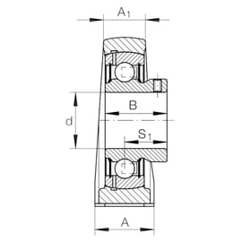 Palier complet auto-aligneur à semelle SERIE PSHEY