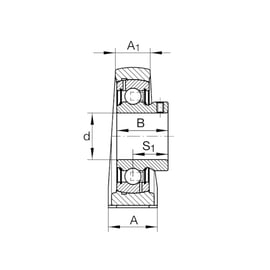 Palier complet auto-aligneur à semelle PASEY