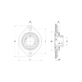 Palier complet auto-aligneur applique USPFL