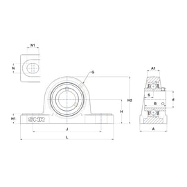 Palier complet auto-aligneur semelle série SUCP
