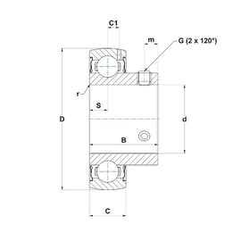 Roulement pour palier auto-aligneur série US