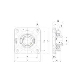 Palier complet auto-aligneur applique USFE - 35 mm