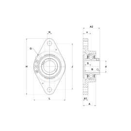 Palier complet auto-aligneur applique UCFLE