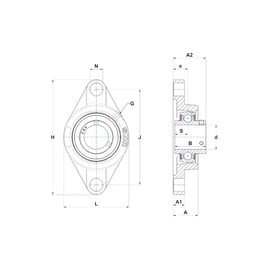 Palier complet auto-aligneur applique UCFL/NTN