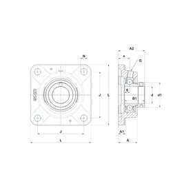 Corps de palier auto-aligneur applique FE