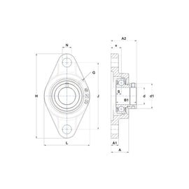 Corps de palier auto-aligneur applique FL