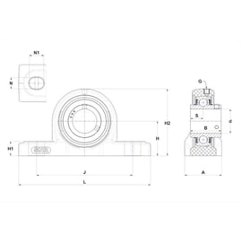 Palier complet auto-aligneur à semelle GNP