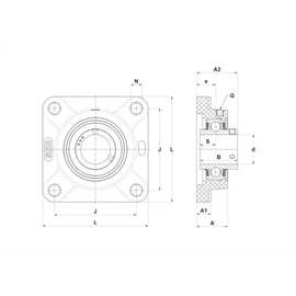 Palier complet auto-aligneur applique GSF